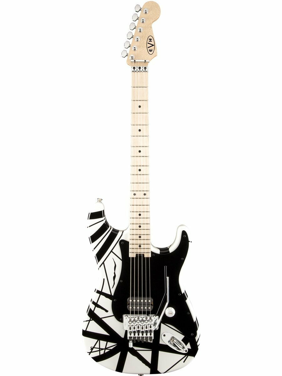 EVH Striped Series Electric Guitar - White and Black