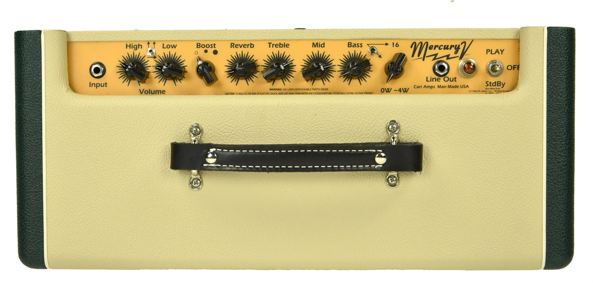 Used Carr Mercury V 1x12 Combo Amplifier in Cream and Green 0666