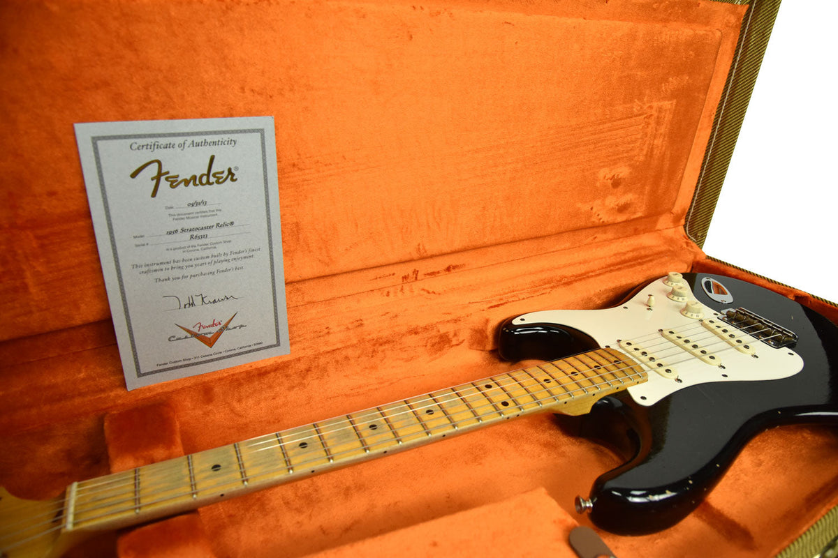 Used Fender Custom Shop Masterbuilt 56 Stratocaster Relic Todd Krause in Black R65323