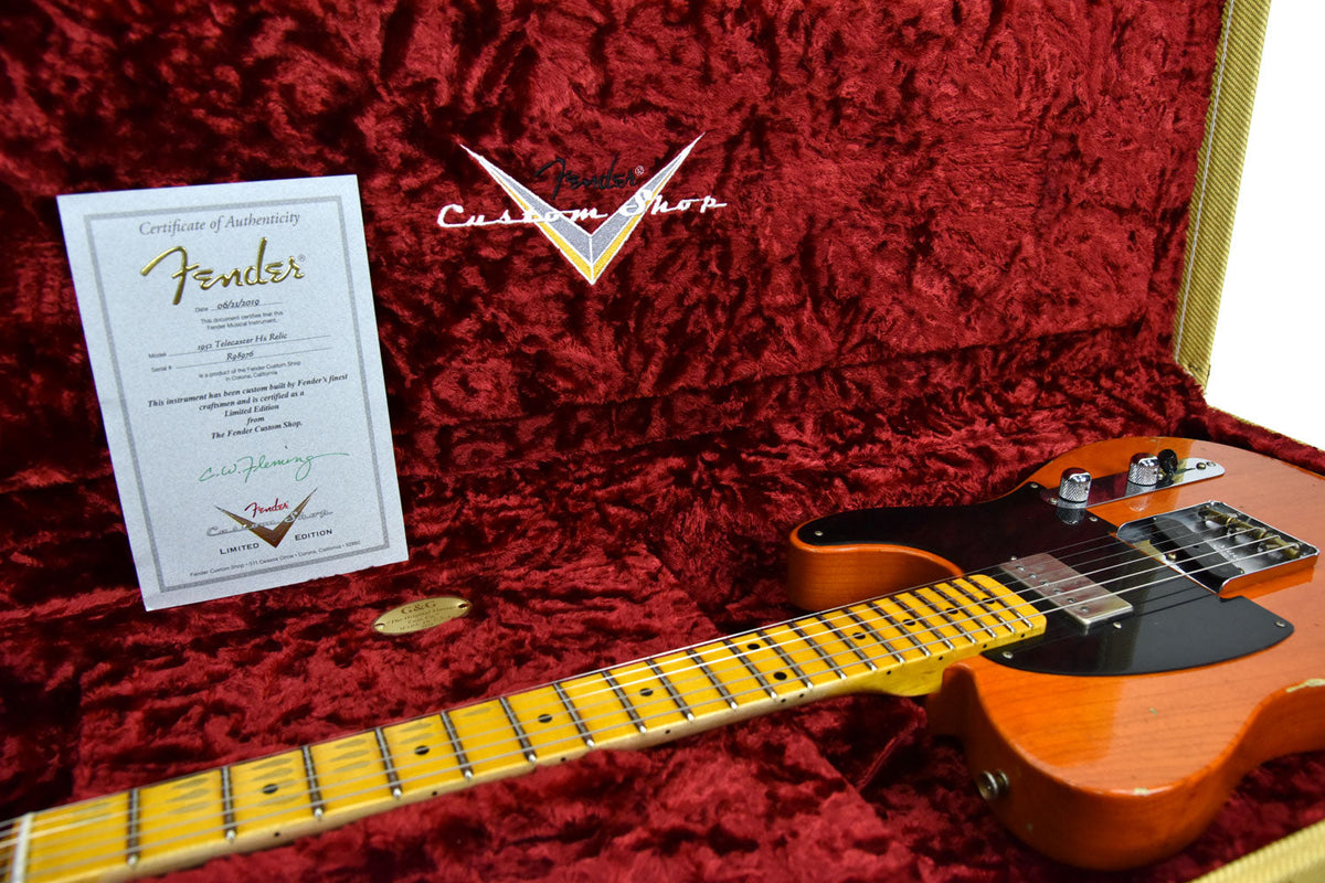 Fender Custom Shop 52 H/S Telecaster Relic Sunset Orange Transparent R98976