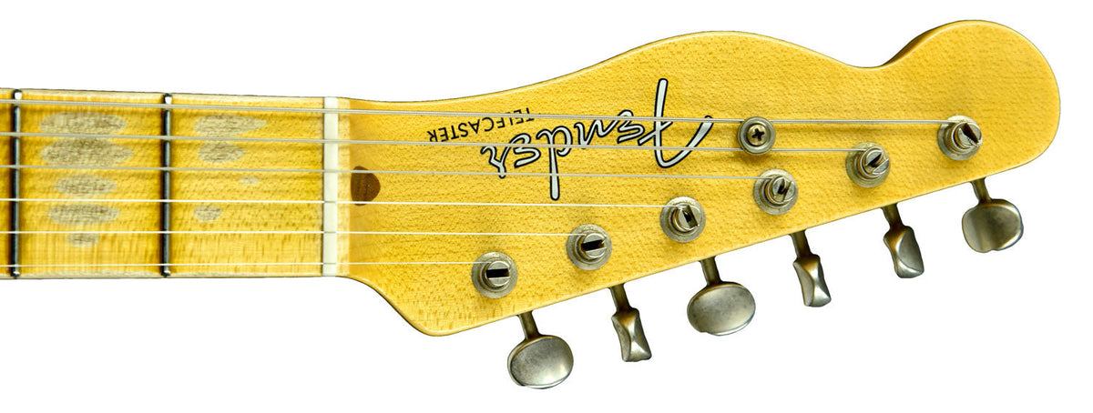 Used Fender Custom Shop 52 Telecaster Lefty Strung Righty Journeyman Relic in White Blonde R100193