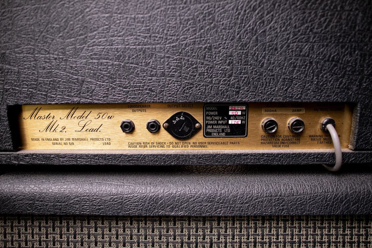 1980 Marshall JMP 50 MKII Tube Head and Basketweave 1960A Extension Cabinet
