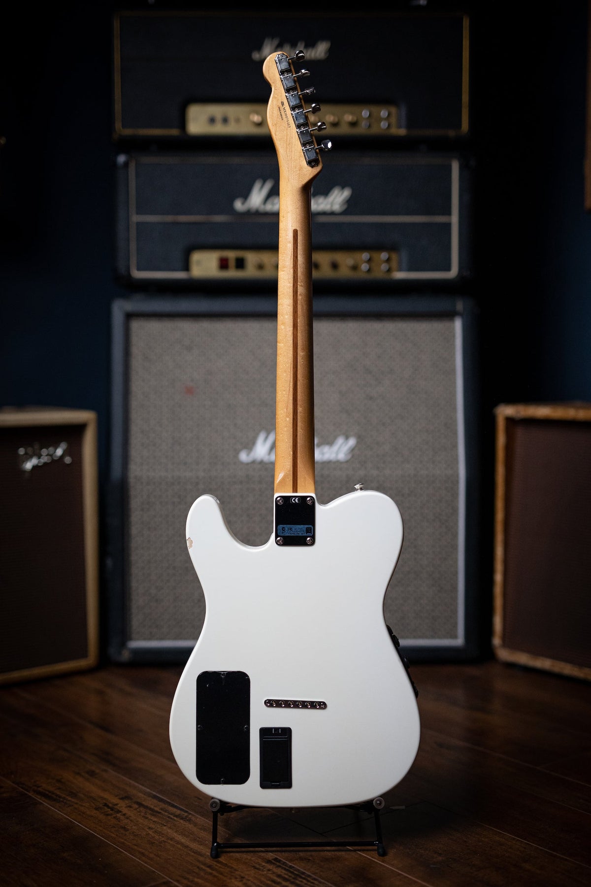 2012 Fender Acoustasonic Telecaster Electric-Acoustic Guitar - Olympic White
