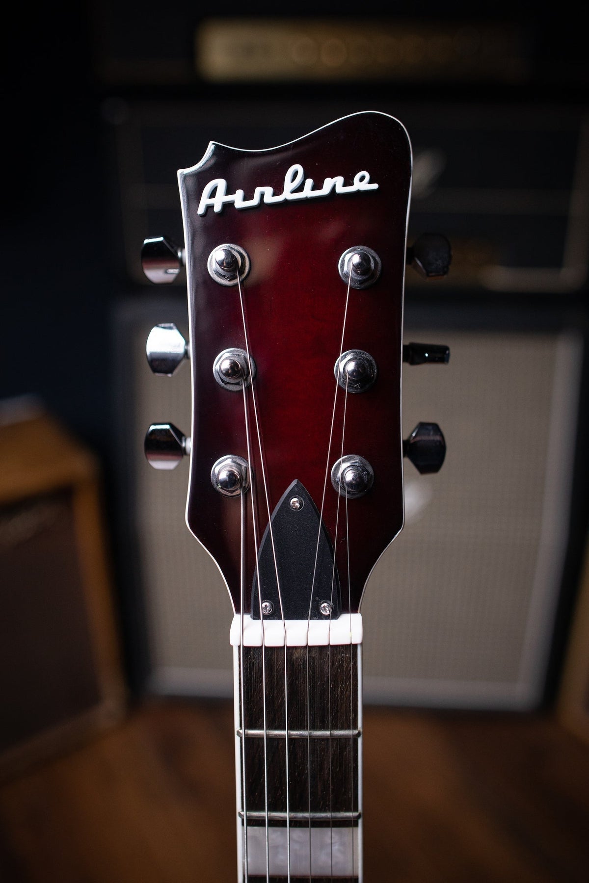 Airline Mercury DLX Electric Guitar - Burgundy Burst