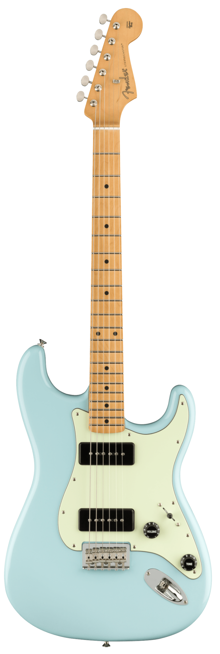 Fender Noventa Stratocaster Electric Guitar - Daphne Blue