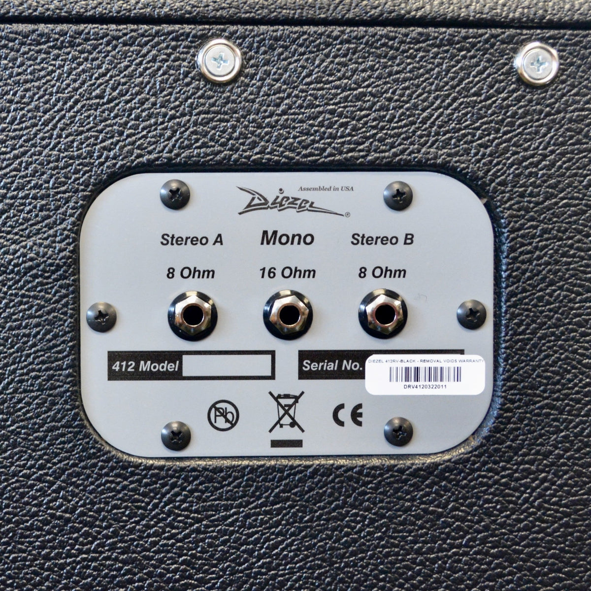 Diezel 4x12RV Cab 280 Watts Black