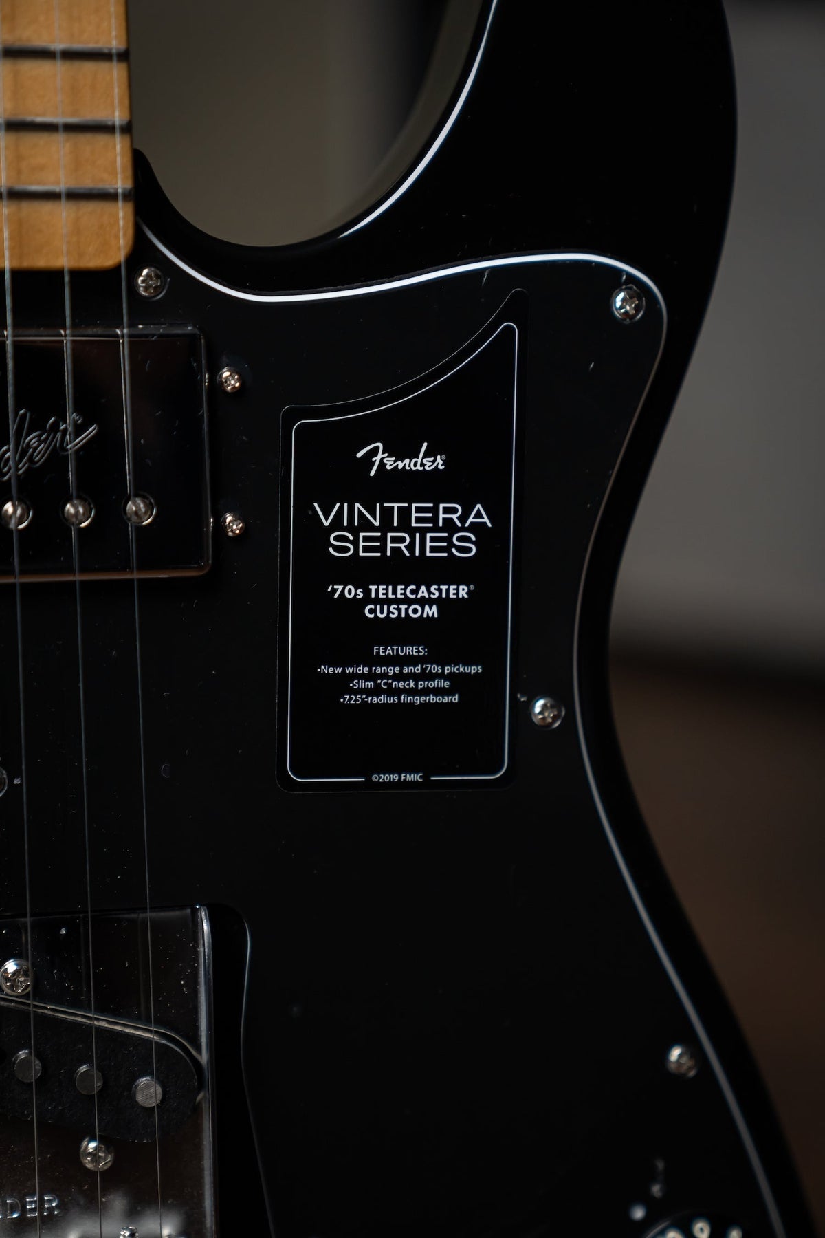 Fender Vintera '70s Telecaster Custom Electric Guitar - Black