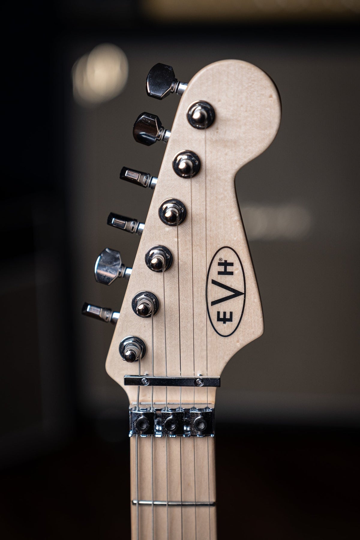 EVH Stripped Series Electric Guitar - Black with Yellow Stripes