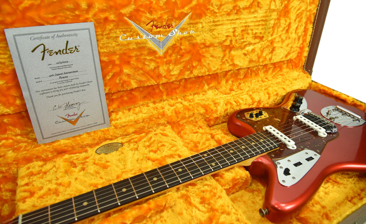 Used Fender Custom Shop 62 Jaguar Journeyman Relic Faded Candy Apple Red R94554