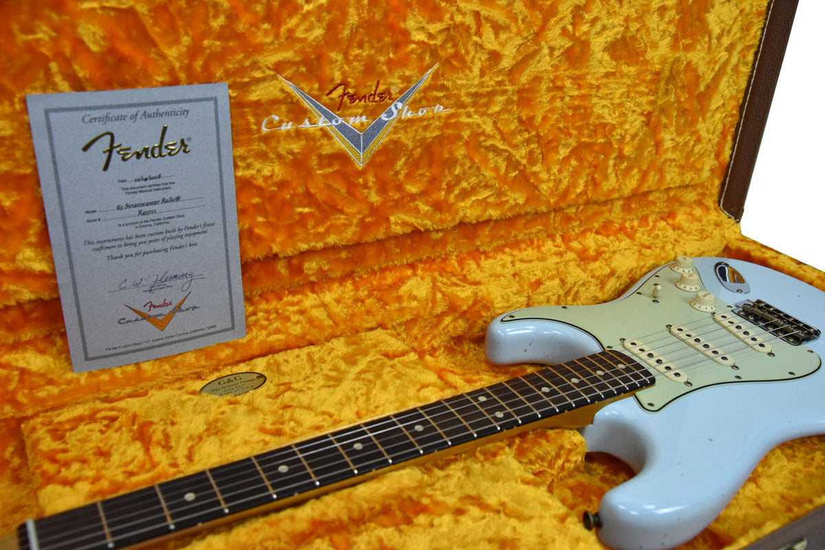 Fender Custom Shop 1963 Stratocaster Journeyman Relic in Sonic Blue R95712