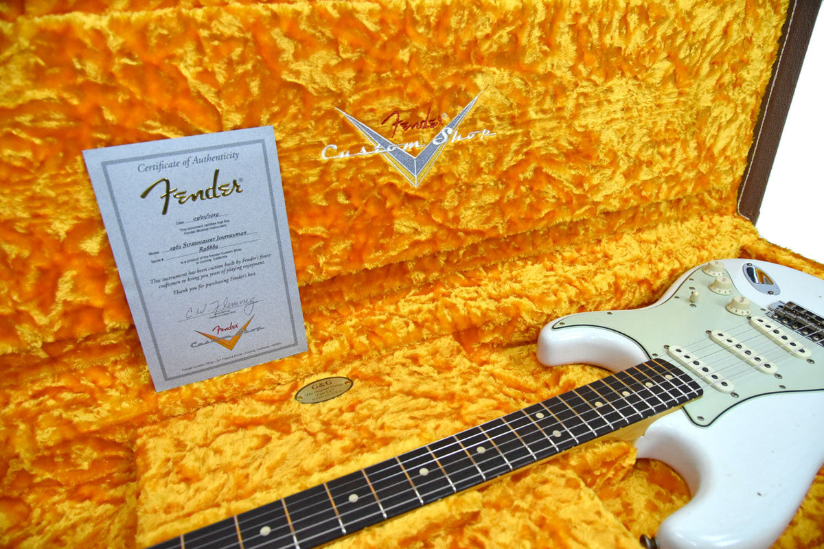 Fender Custom Shop 63 Stratocaster Journeyman Relic Olympic White R98889