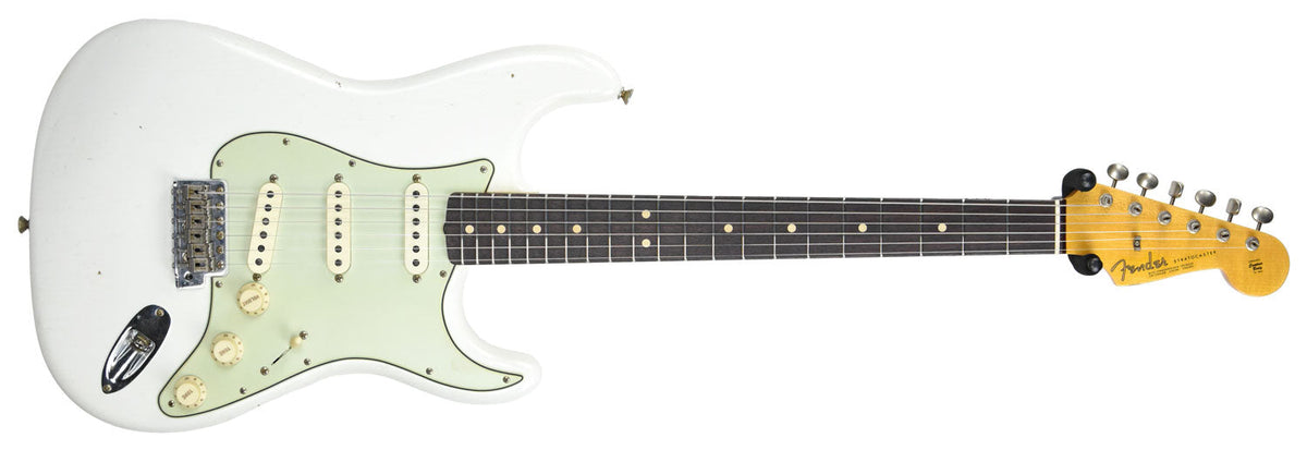 Fender Custom Shop 63 Stratocaster Journeyman Relic Olympic White R98889