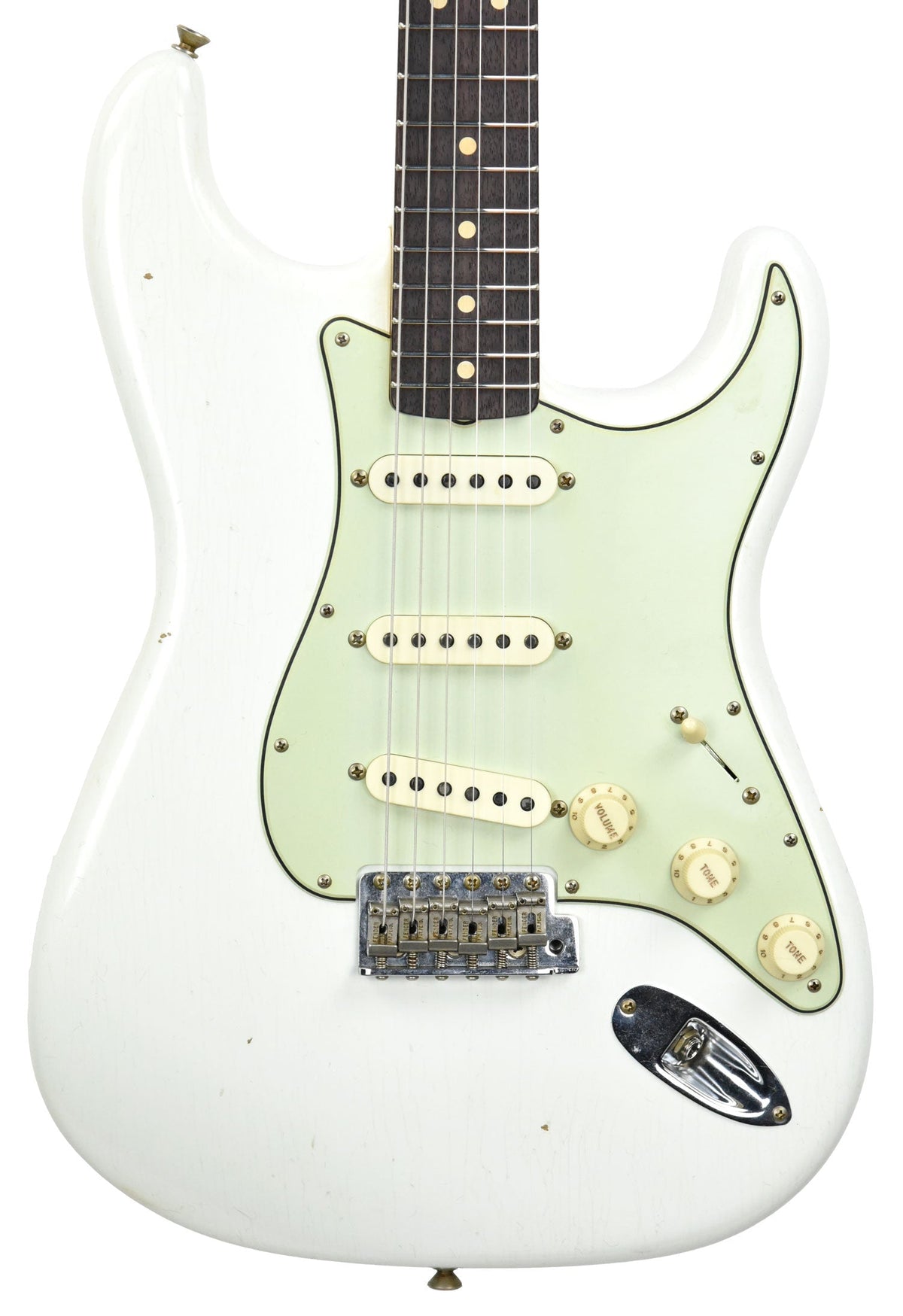Fender Custom Shop 63 Stratocaster Journeyman Relic Olympic White R98889