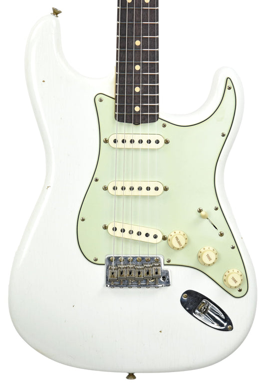 Fender Custom Shop 63 Stratocaster Journeyman Relic Olympic White R98889