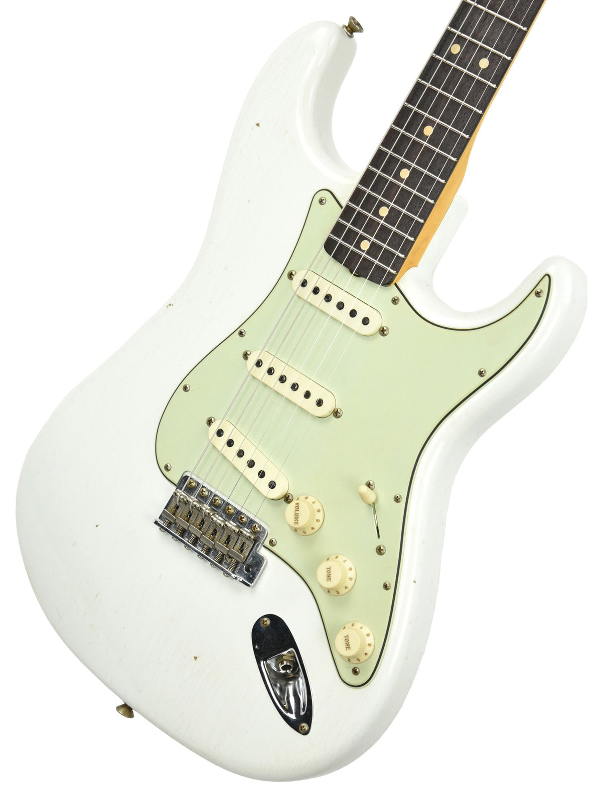 Fender Custom Shop 63 Stratocaster Journeyman Relic Olympic White R98889