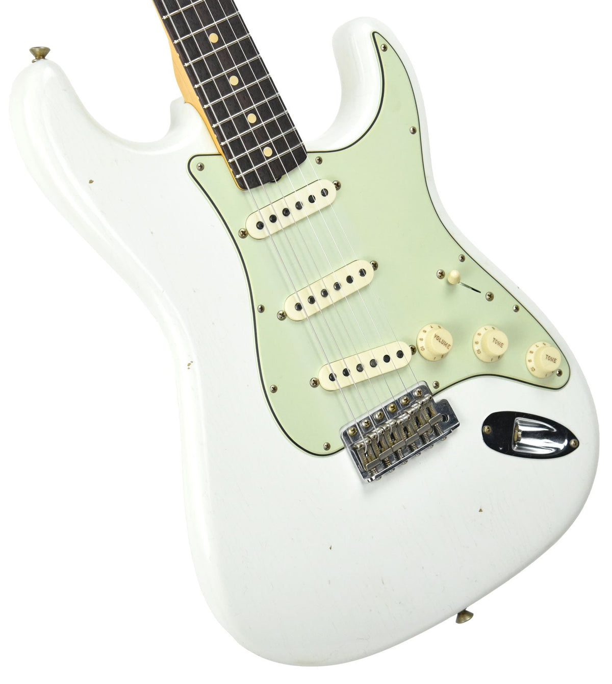 Fender Custom Shop 63 Stratocaster Journeyman Relic Olympic White R98889
