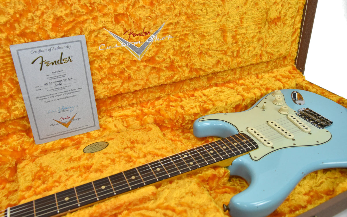 Fender Custom Shop 63 Stratocaster Journeyman Relic Daphne Blue R97847
