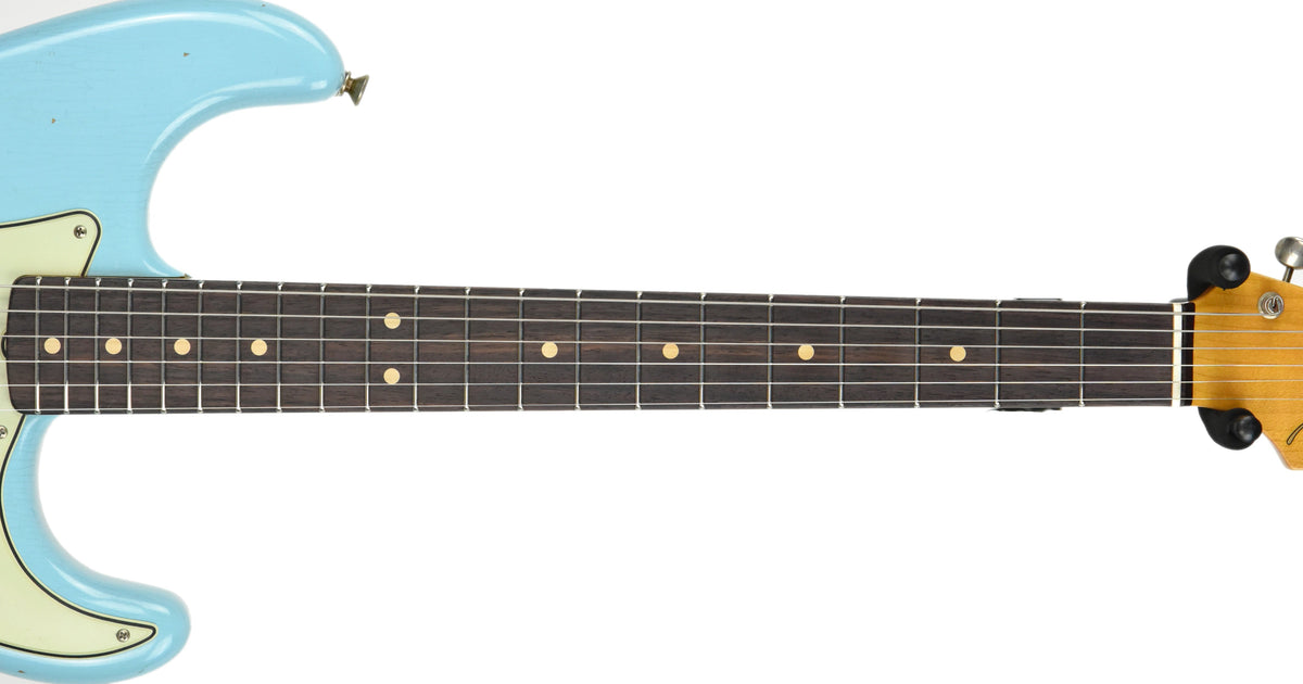 Fender Custom Shop 63 Stratocaster Journeyman Relic Daphne Blue R97847