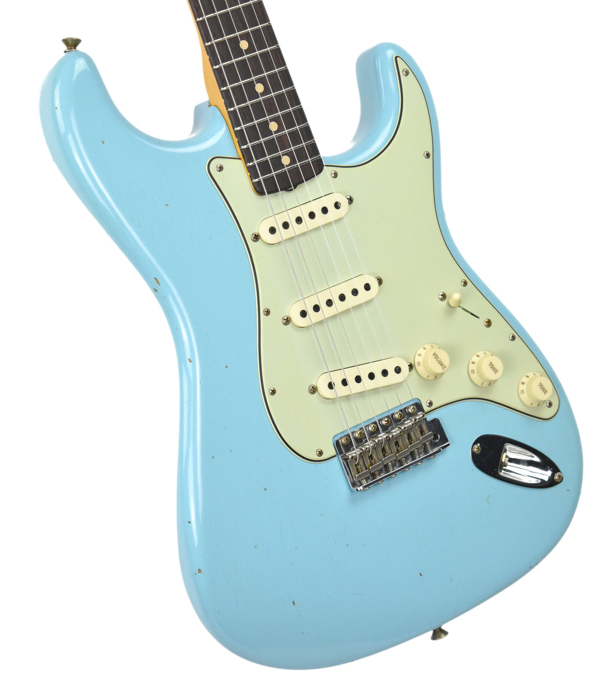 Fender Custom Shop 63 Stratocaster Journeyman Relic Daphne Blue R97847