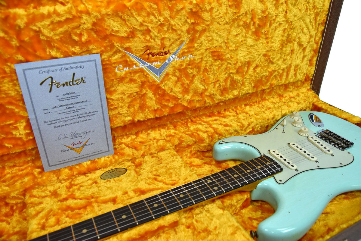 Fender Custom Shop 63 Stratocaster Journeyman Relic Surf Green R97106
