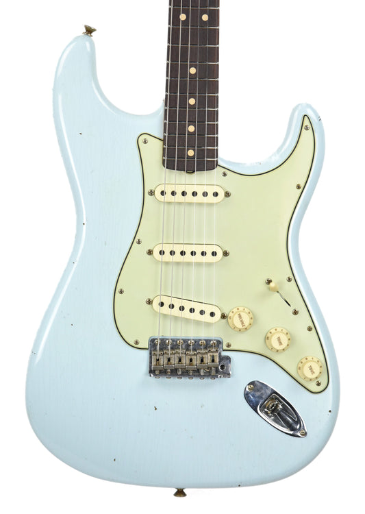 Fender Custom Shop 63 Stratocaster Journeyman Relic Sonic Blue R97792