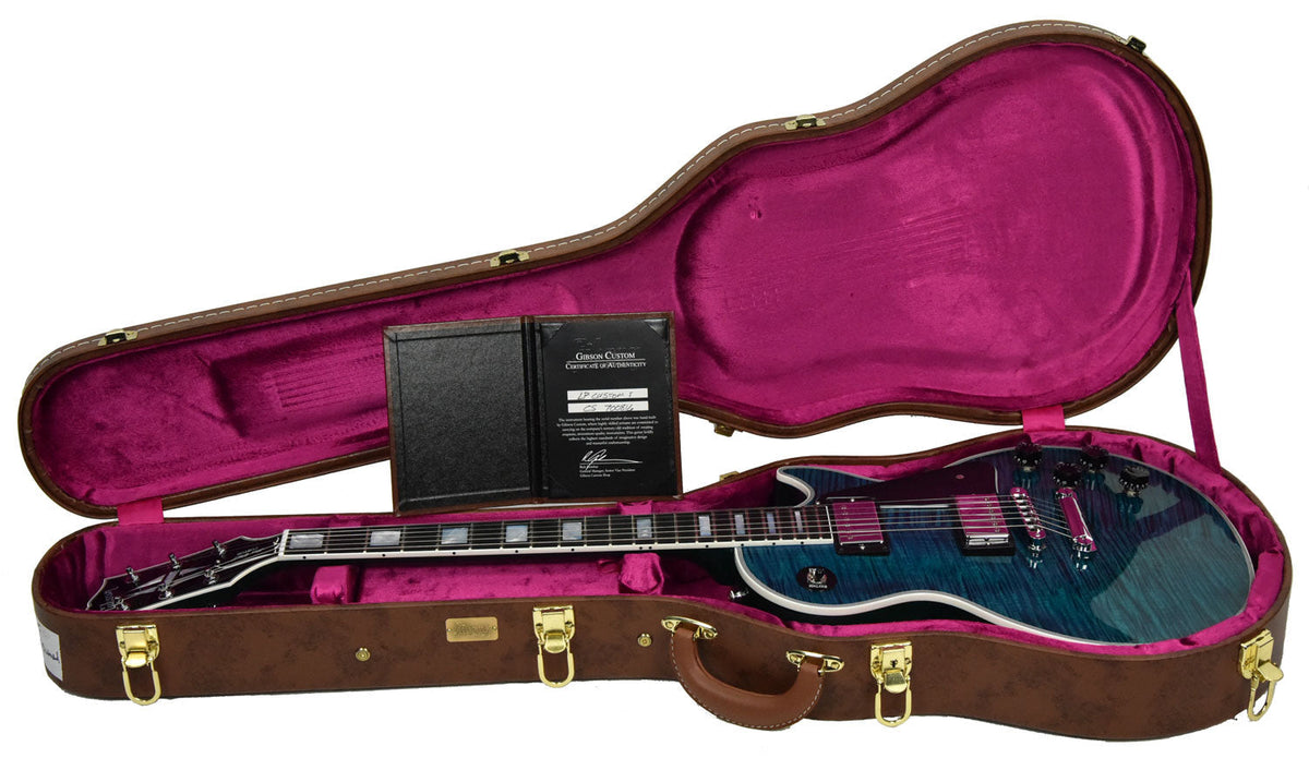 Used Gibson Custom Les Paul Custom Flame Top in Peacock CS700816