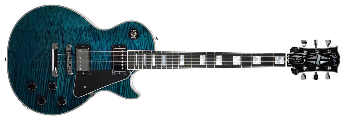 Used Gibson Custom Les Paul Custom Flame Top in Peacock CS700816