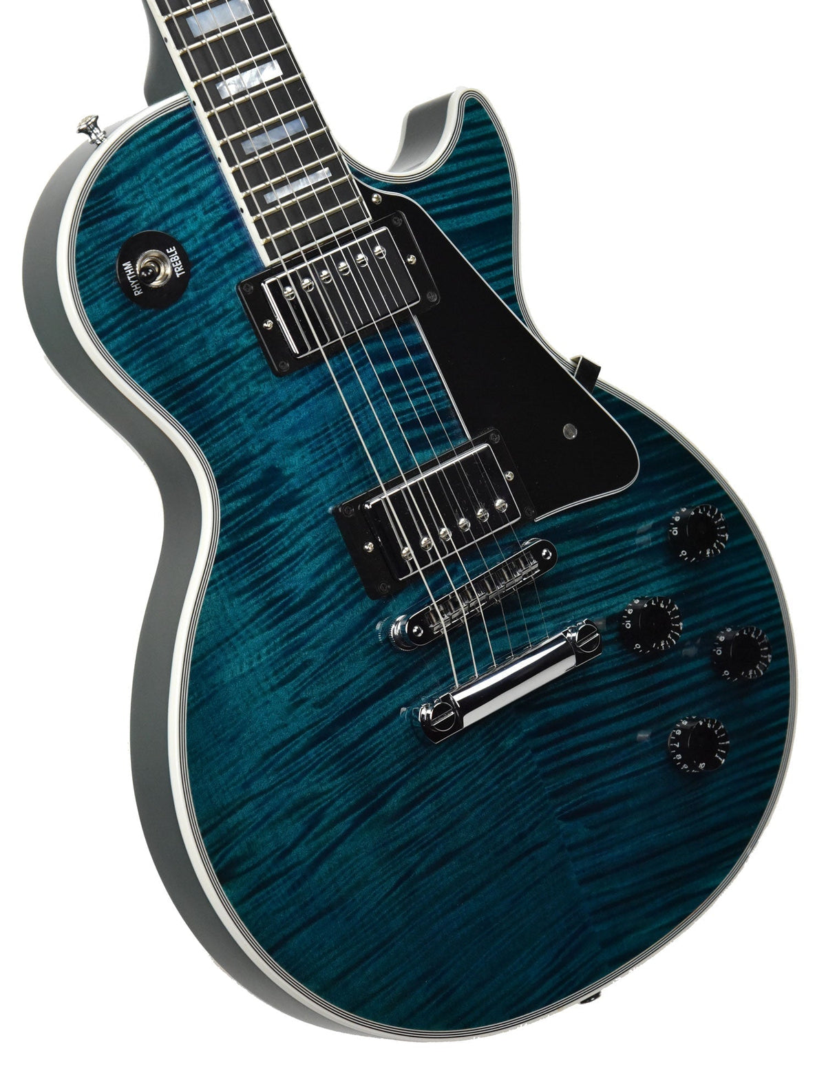 Used Gibson Custom Les Paul Custom Flame Top in Peacock CS700816