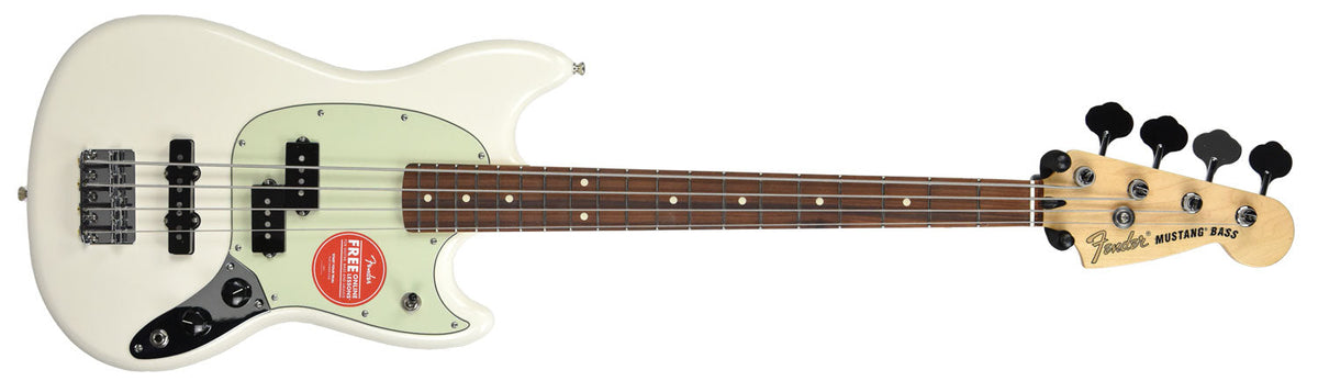 Fender® Mustang Bass PJ in Olympic White MX18192519