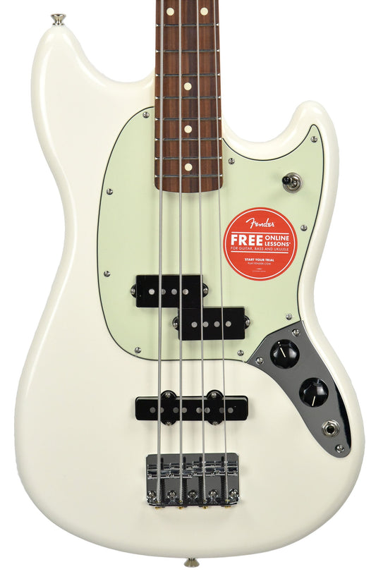 Fender® Mustang Bass PJ in Olympic White MX18192519