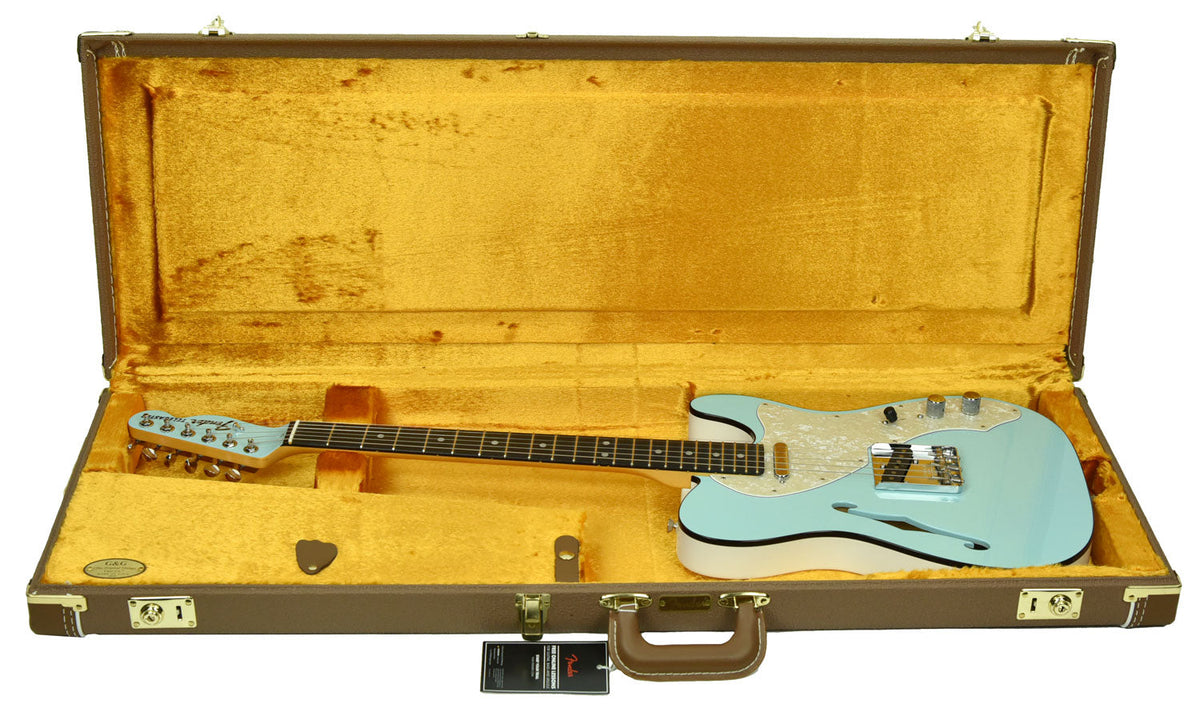 Fender 2019 Limited Edition Two-Tone Telecaster Thinline in Daphne Blue - White US19099876