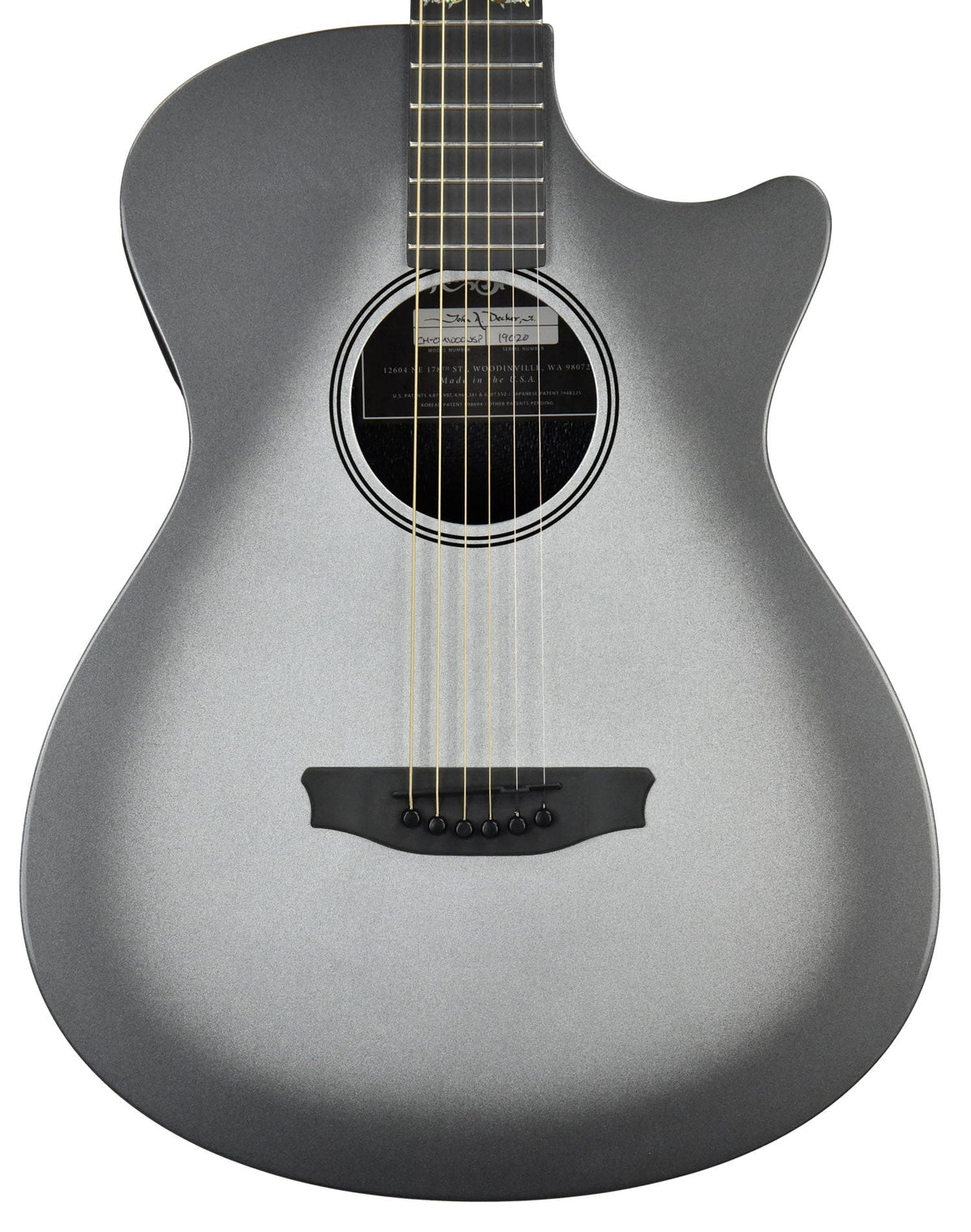 Rainsong CH-OM1000NS Carbon Fiber Acoustic Electric Silver Burst 19020