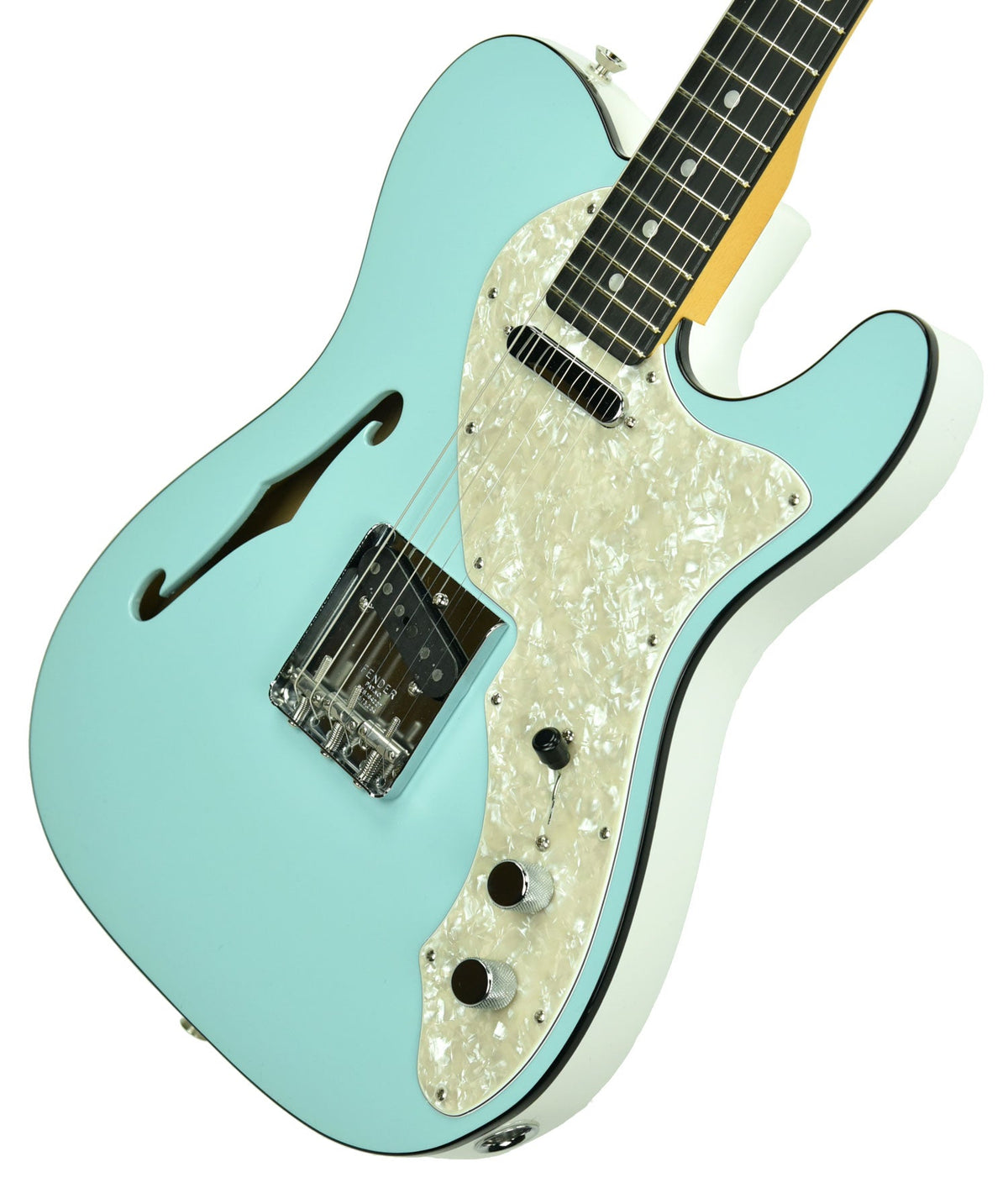 Fender 2019 Limited Edition Two-Tone Telecaster Thinline in Daphne Blue - White US19099876