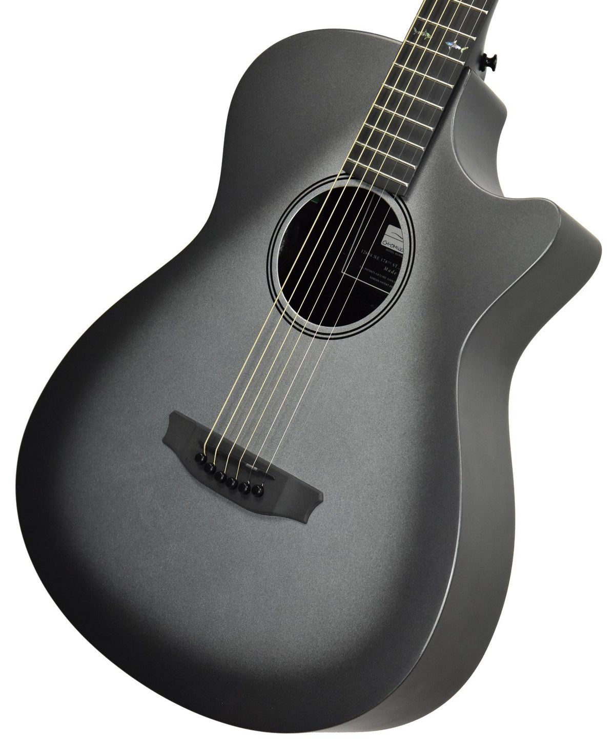 Rainsong CH-OM1000NS Carbon Fiber Acoustic Electric Silver Burst 19020