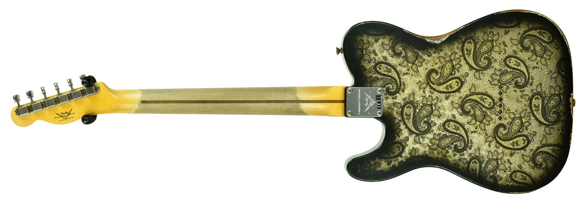 Fender Custom Shop LTD Roasted Pine Double Esquire Relic in Black Paisley R102906