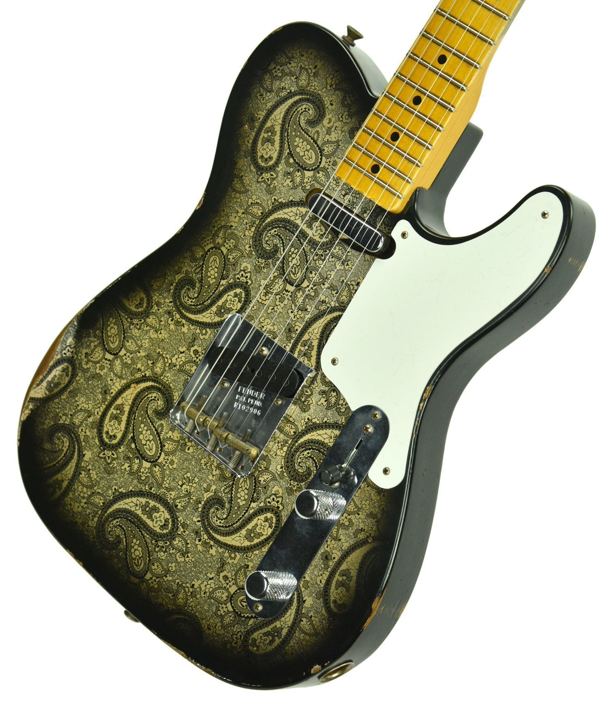 Fender Custom Shop LTD Roasted Pine Double Esquire Relic in Black Paisley R102906