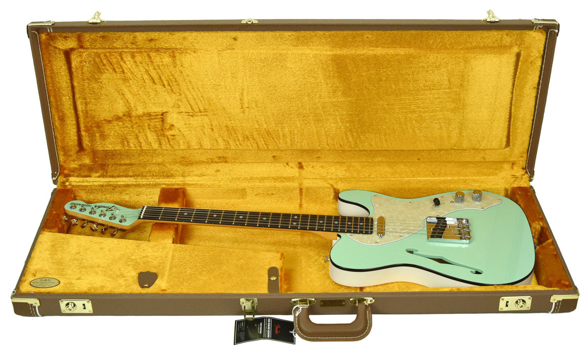 Fender 2019 Limited Edition Two-Tone Telecaster Thinline in Surf Green - White US19095994