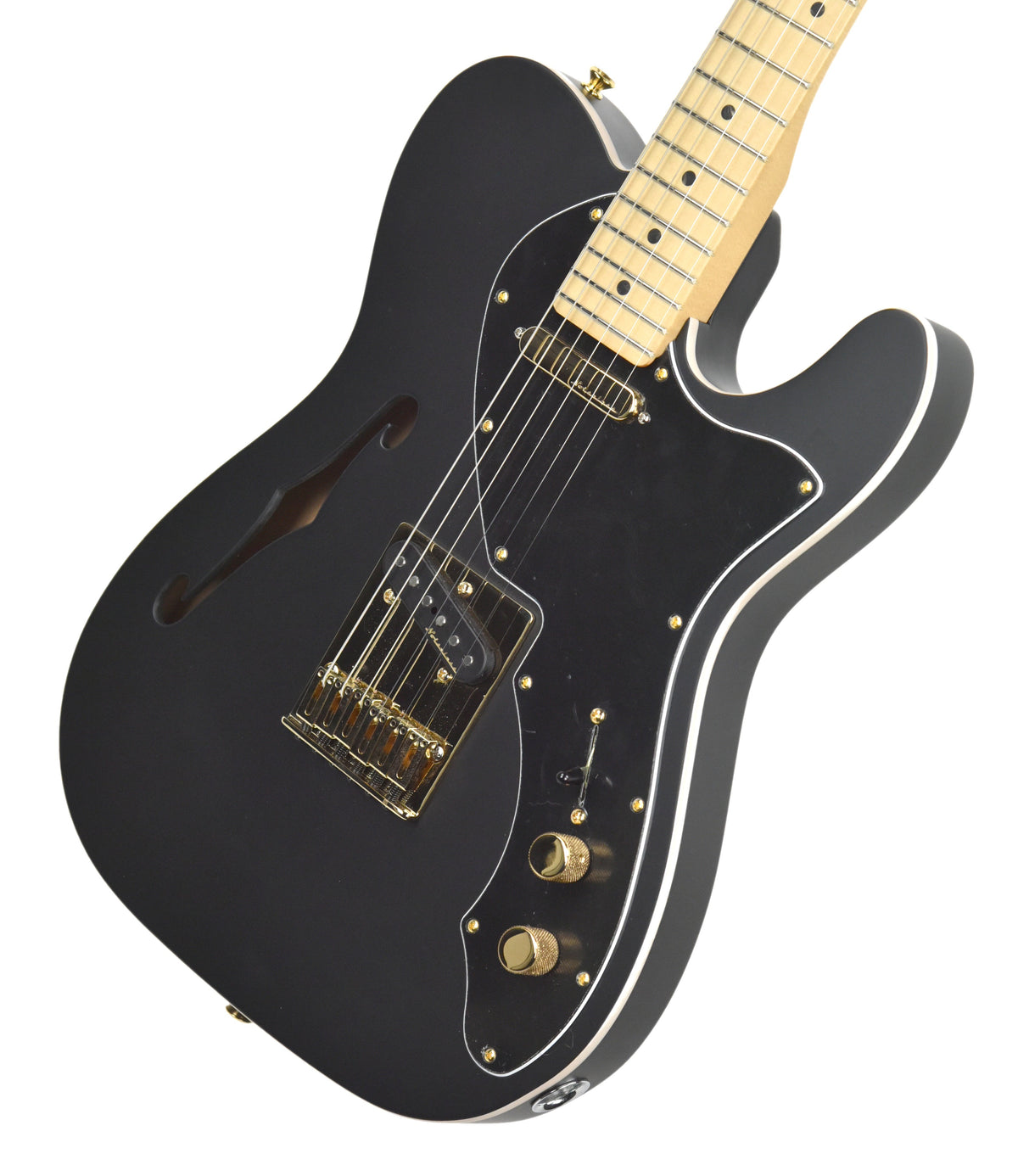 Fender LTD Deluxe Telecaster Thinline in Matte Black MX18194692