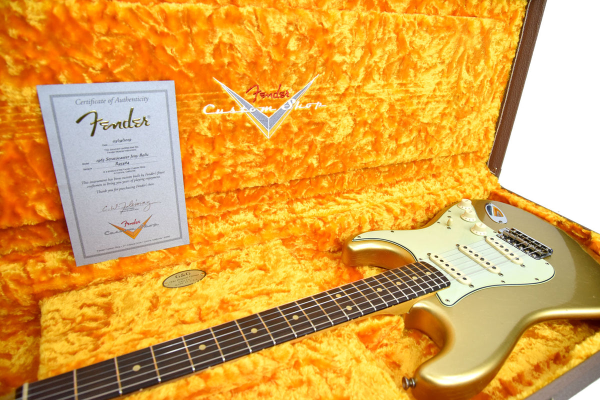 Fender Custom Shop 63 Stratocaster Journeyman Relic Aztec Gold R95464