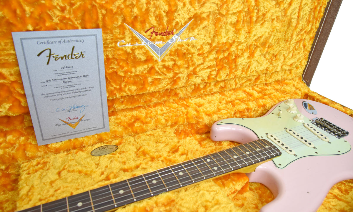 Fender Custom Shop 63 Stratocaster Journeyman Relic Shell Pink R96910