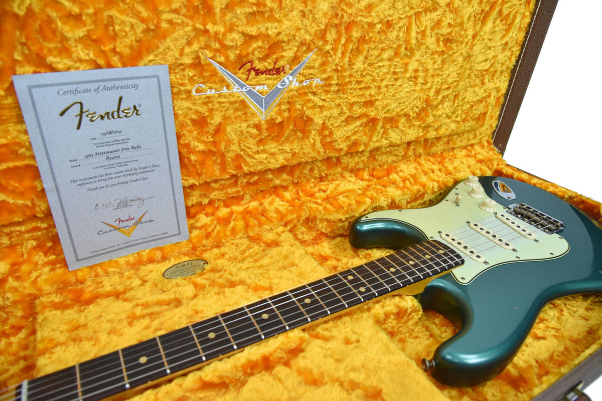 Fender Custom Shop 63 Stratocaster Journeyman Relic Sherwood Green Metallic R95579