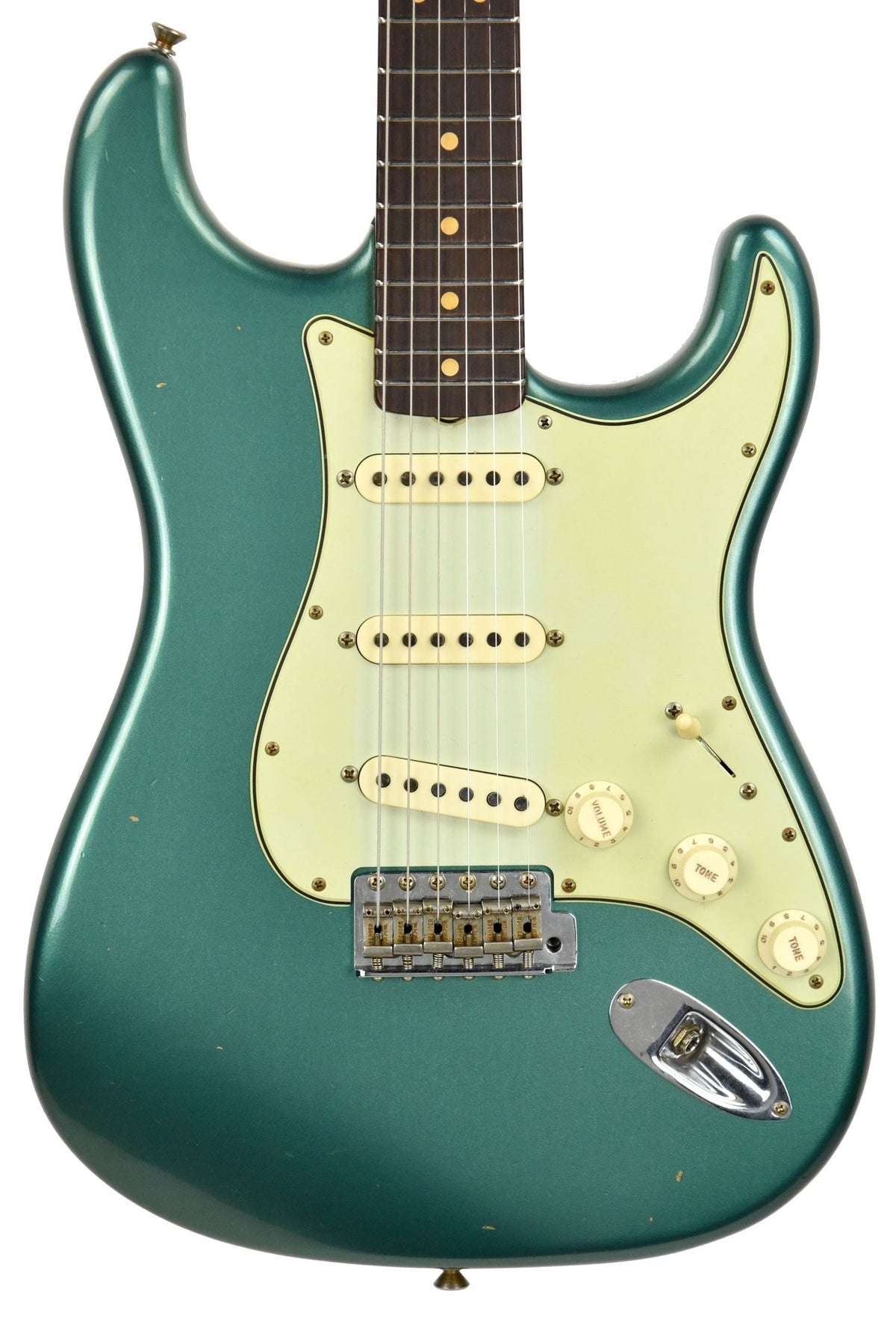Fender Custom Shop 63 Stratocaster Journeyman Relic Sherwood Green Metallic R95579
