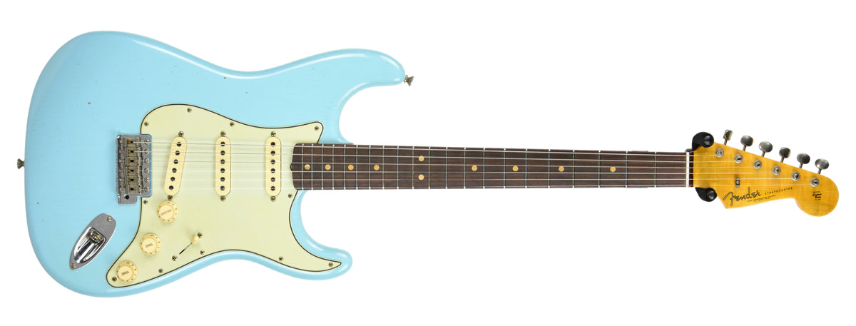 Fender Custom Shop 63 Stratocaster Journeyman Relic Daphne Blue R98833