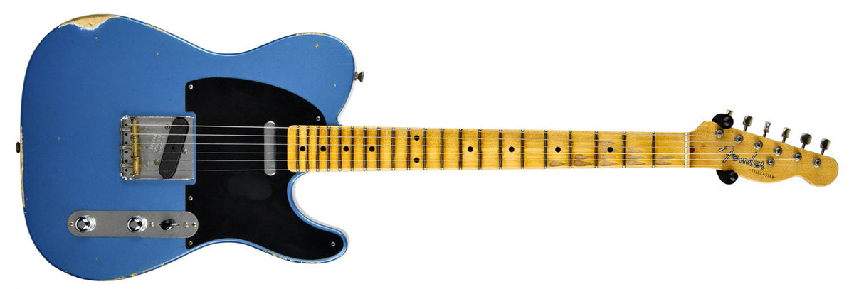 Used Fender Custom Shop 50s Tele Relic 1 Piece Ash in Lake Placid Blue R96386