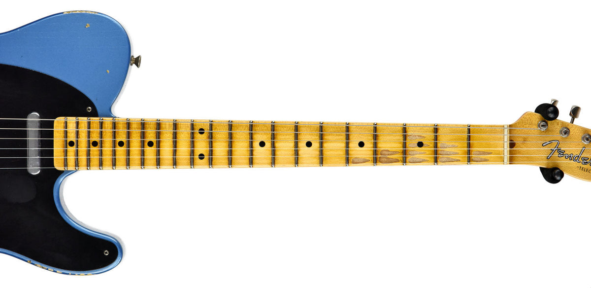 Used Fender Custom Shop 50s Tele Relic 1 Piece Ash in Lake Placid Blue R96386
