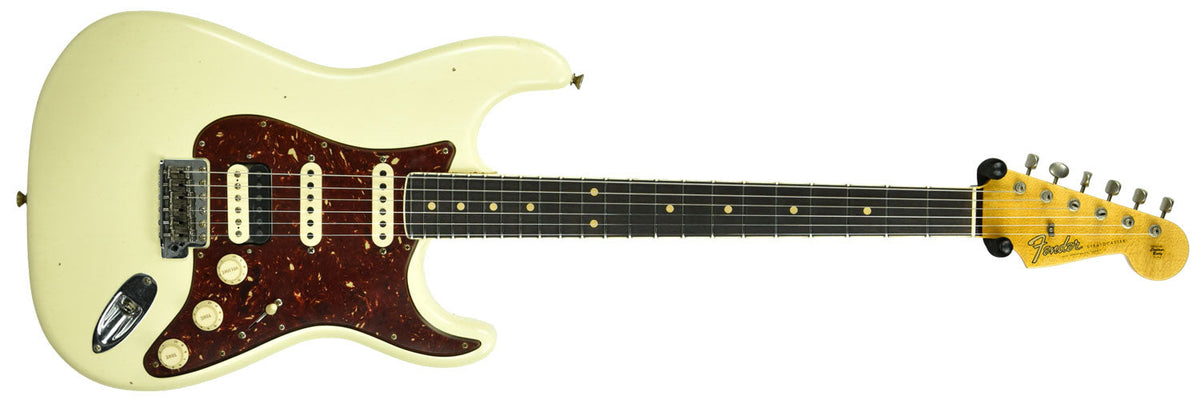 Fender Custom Shop Postmodern Strat Journeyman Relic HSS in Vintage White XN11055