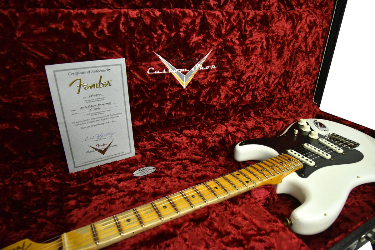 Fender Custom Shop Ancho Poblano Stratocaster in White Blonde CZ539784