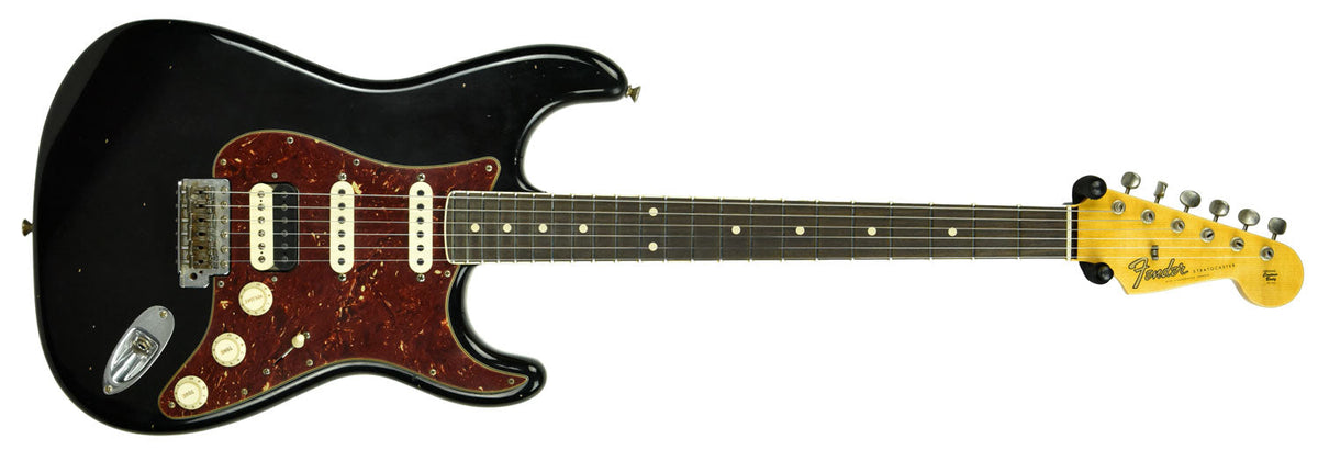 Fender Custom Shop Postmodern Stratocaster HSS Journeyman Relic in Aged Black XN11584