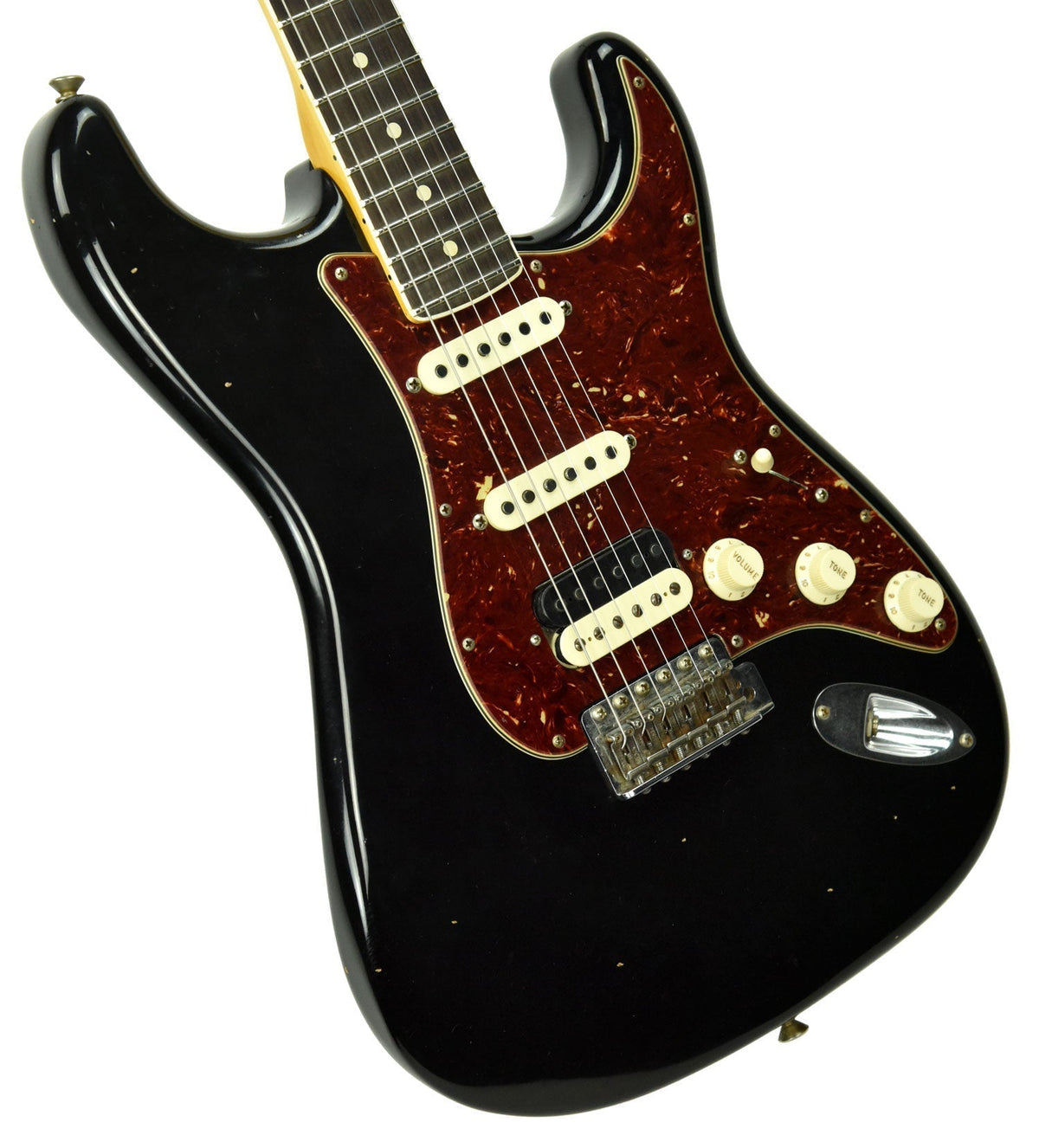 Fender Custom Shop Postmodern Stratocaster HSS Journeyman Relic in Aged Black XN11584