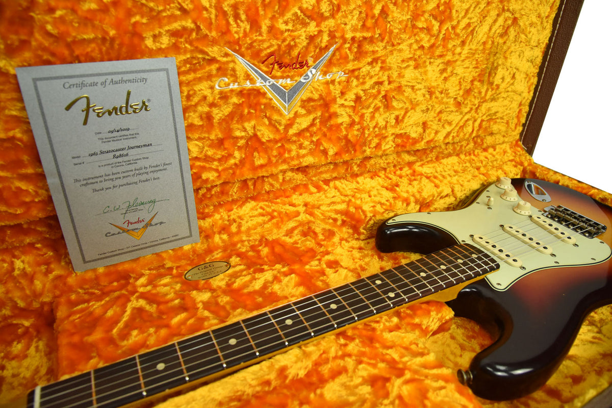 Fender Custom Shop 63 Stratocaster Journeyman Relic in Chocolate 3 Tone Sunburst R98626